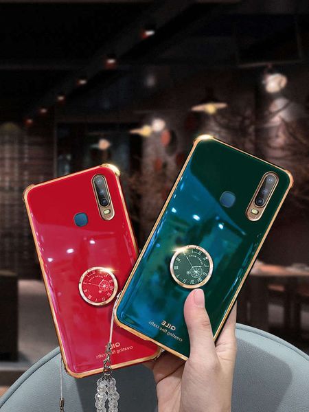 

6ju3vivoy3 / y17 creative clock bracket electroplated silica gel soft shell vivoy5s lens package fall proof mobile phone casecf1