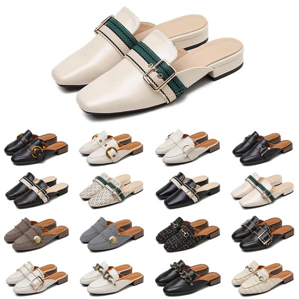 

designer women slides slippers womens all-match sandals white black slide slipper flat flip flops size 35-39