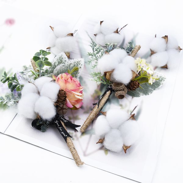 

cotton 6pcs christmas 5cm bouquet artificial wholesale decorative wreaths wedding holding flowers home decor