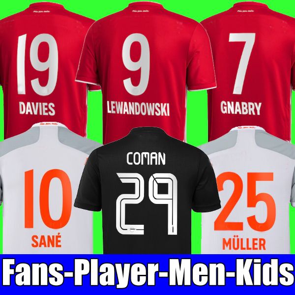 

BaYern soccer jersey 20 21 LEWANDOWSKI SANE muNich COMAN MULLER DAVIES football shirt Men Kids kit 2020 2021 HUMANRACE fourth 4th, 3rd kids