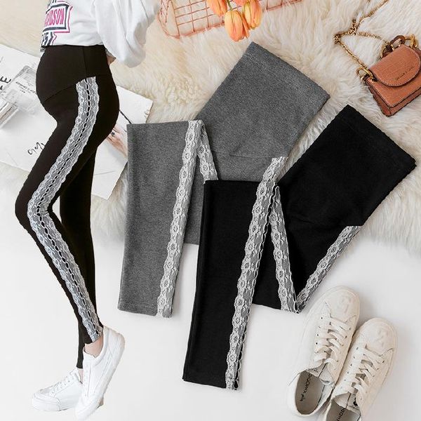 

leggings for pregnant woman spring and autumn autumn women's outer wear pants and winter trousers fashion loose-fi, White