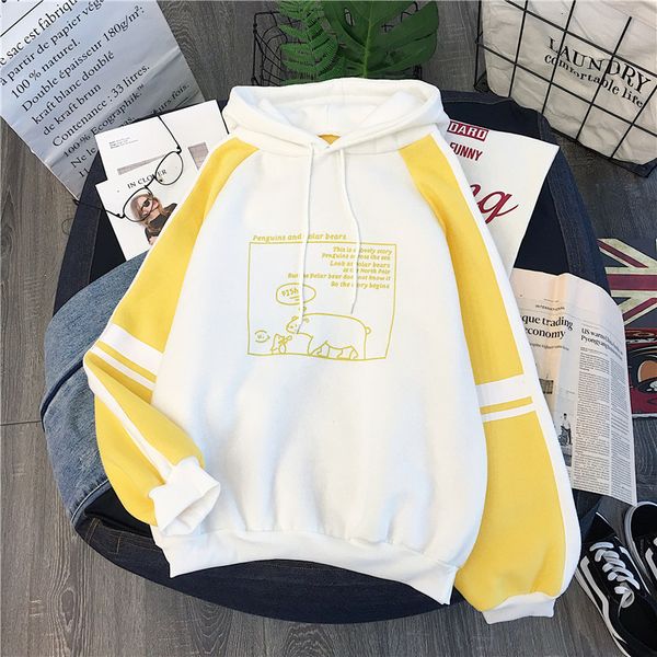 

2021 autumn sweatshirt hairy winter and cumbersome sanitary hoodies women's hood new edition students loose long khic, Black