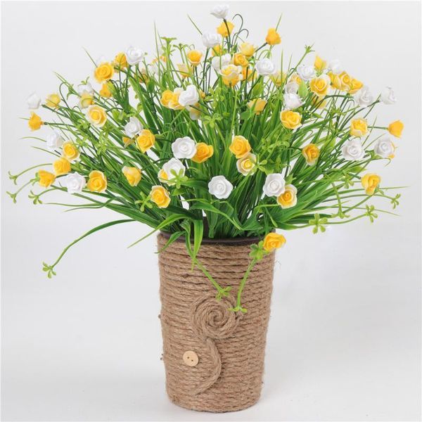 

artificial flower grass simulation flower bouquet floral decor plastic fake plant ornament1