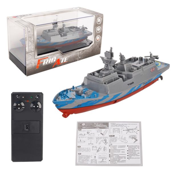 

warship 2.4g remote control mini electric carrier outdoors water play toy speedboat rc destoryer waterproof boat toys