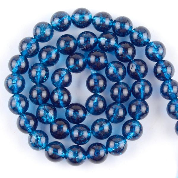 

wholesale natural blue crystal stone beads round loose spacer beads for jewelry making 6/8/10mm diy bracelet necklace