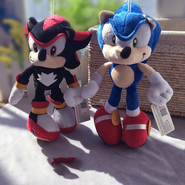 

2pcs/lot 28cm plush sonic stuffed toys doll for kids christmas gifts y200703