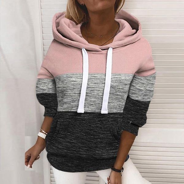 

women's hoodies & sweatshirts 2021 oversize ladies pullovers women daily hooded printed sweatshirt long sleeve casual pullover, Black
