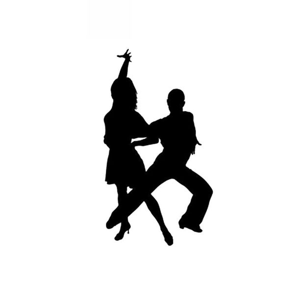 

car stickers aerobic exercise dance fitness car decoration accessories decals creative waterproof black/white,15cm*8cm