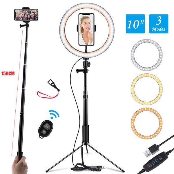 

profession led selfie ring light with tripod usb pgraphic lamp with phone holder for makeup fill lighting video lamp