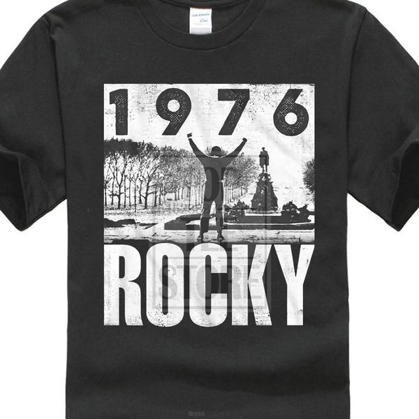 

rocky balboa t shirt new black & official rocky 1976 & in 100% cotton sm 4xl sport hooded sweatshirt hoodie