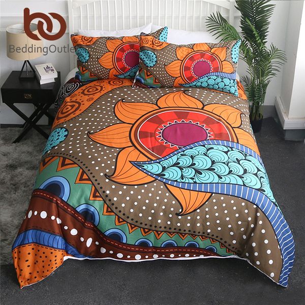 

beddingoutlet ethnic flowers bedding duvet cover set tribal african comforter cover floral sun bedspreads king beddengoed 3pcs
