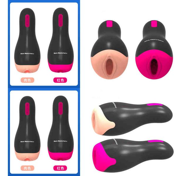 NXY Sex Masturbators Erwachsene Produkt Automatische elektronische männliche masturbator heizung masturbation cup spielzeug echte silikon pussy masturbierende formen 220127