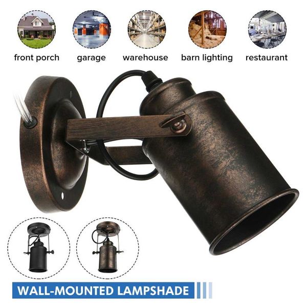

industrial wall lamp retro iron wall sconces adjustable spot light vintage light for bedroom living room loft bar
