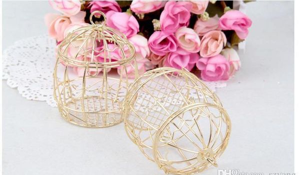 

gold wedding favor box european romantic wrought iron birdcage wedding candy box tin box for w wmtsno lottery2010