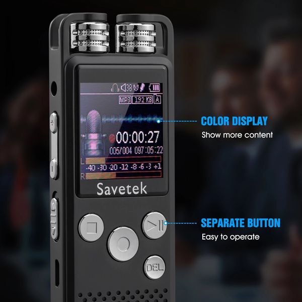 FreeShipping Professioneller sprachaktivierter digitaler Audio-Voice-Recorder, 8 GB, 16 GB, 32 GB, USB-Stift, ununterbrochene 80-Stunden-Aufnahme, PCM-Unterstützung, TF-Karte