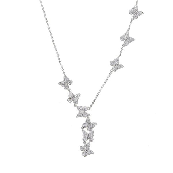 

chokers bohemian cute butterfly choker necklace for women gold silver color chain 2021 fashion female chocker y jewelry, Golden;silver