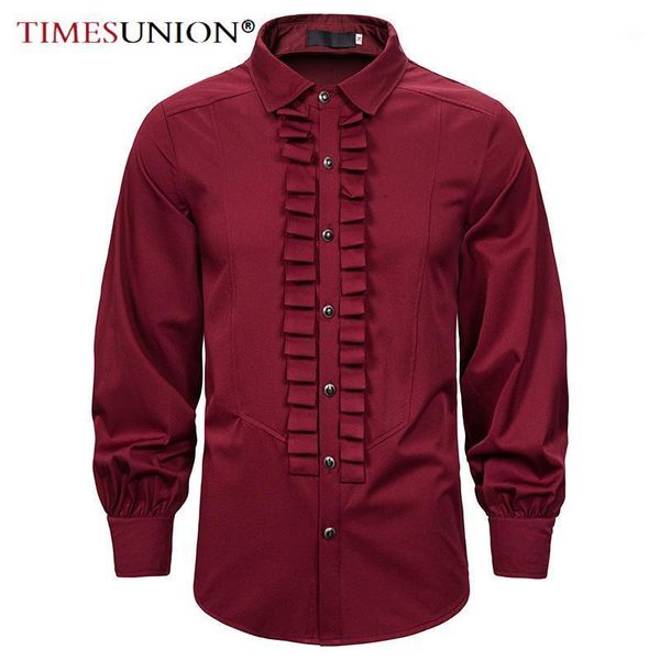 

punk menswear dark retro uniform mens long sleeve shirts casual1, White;black