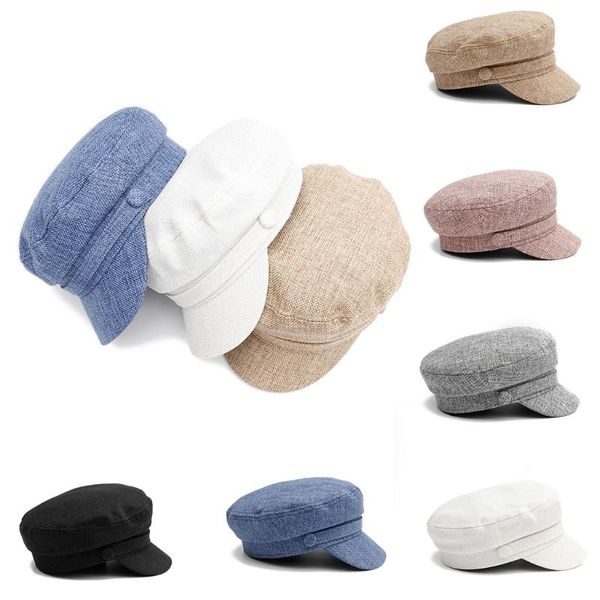 

berets hat vintage women cotton winter solid khaki beret cap korean painter sboy 19july25 p30, Blue;gray