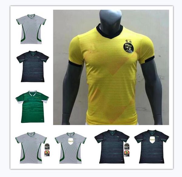 

21 22 algerie soccer jerseys 2021 fans player version mahrez brahimi bennacer 2 star algeria special jersey men kids maillot de football shi, Black;yellow