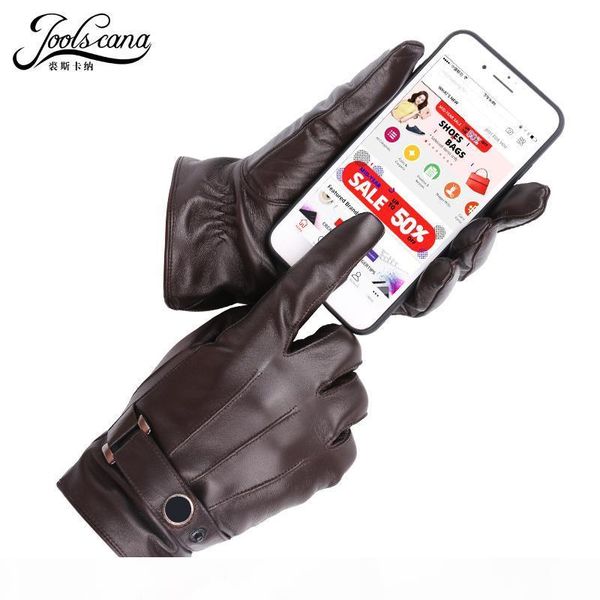 

tactical joolscana gloves men genuine leather winter sensory gloves fashion wrist touch screen drive autumn good quaoutlet5l1i