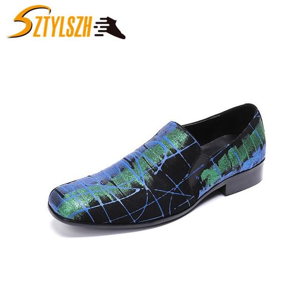 

british style printing men loafers suede leather party dress shoes casual men flats shoes height increasing fashion loafers, Black
