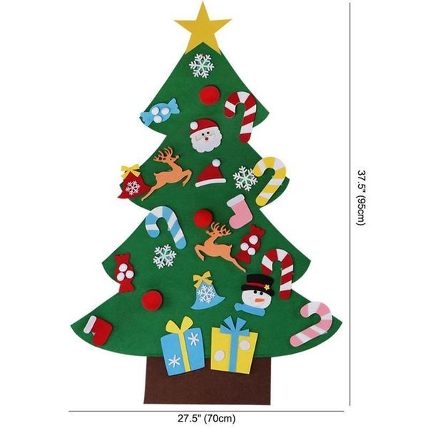 

christmas cartoon new with diy ornaments kids felt tree decorations toys gifts for 2019 year
