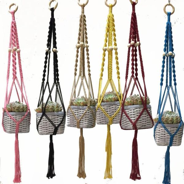 

new arrival handmade macrame plant hanger balcony macrame plant hanger1