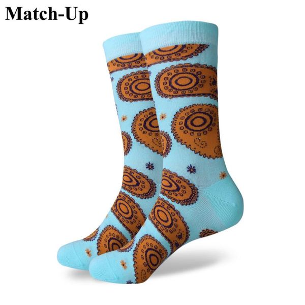 

match-up socks new styles men colorful combed cotton socks totems us size (7.5-12, Black