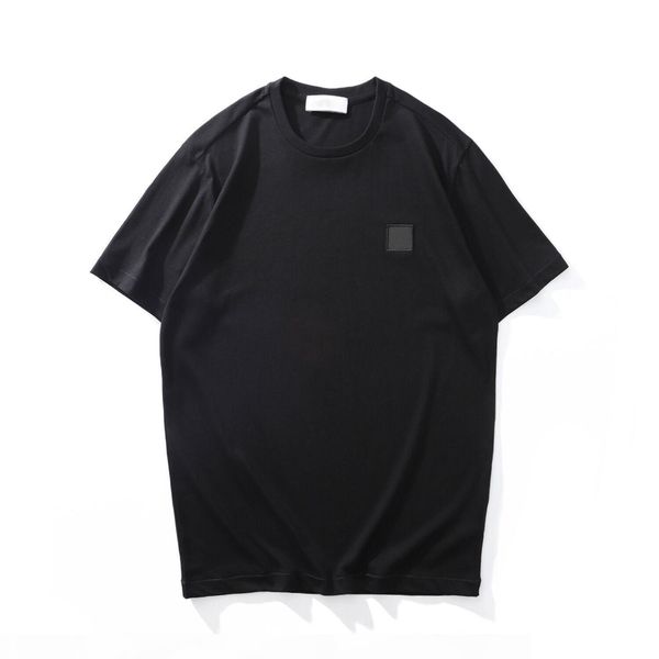 

20ss 24141 small patch t-shirt men's short sleeve tee hip hop sweatshirts casual clothes men t shirt s-3xl, White;black