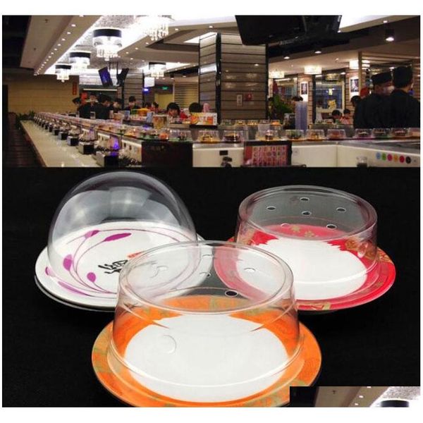 

plastic lid for sushi dish buffet conveyor belt sushi reusable transparent cake dish cover restauran jllbxm lottery2010