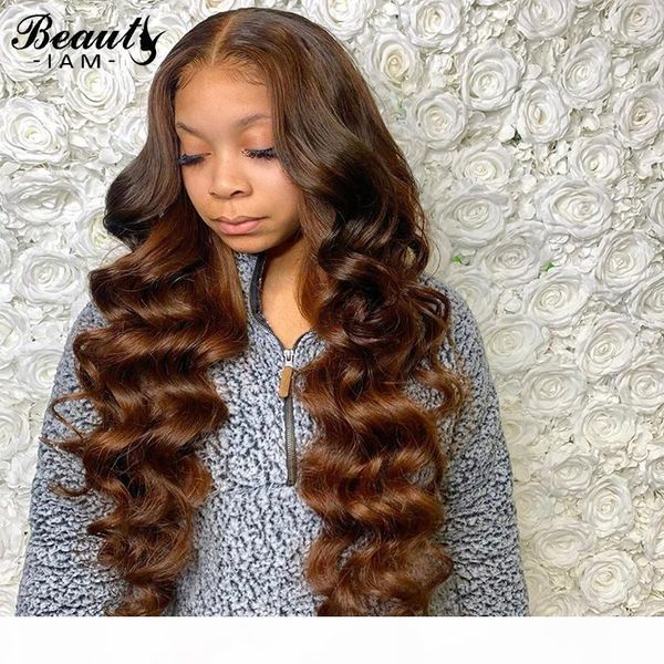 

silk base 4x4 lace closure human hair wigs brazilian virgin brown body wave glueless wig pre plucked with baby hair, Black