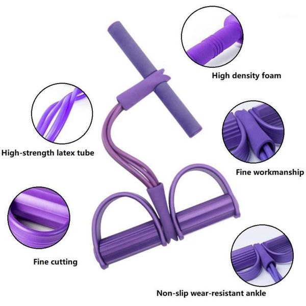 

resistance bands fitness 4 tube tpe pedal exerciser sit-up pull rope expander elastic yoga equipment pilates workout1