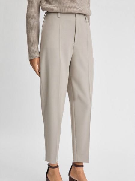 

2020 new high waist casual woolen trousers straight fashion trousers solid color pants 1020, Black;white