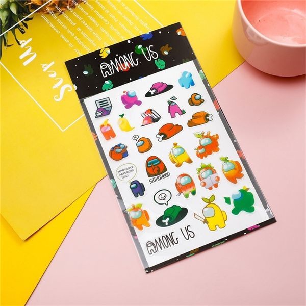 

game among us stickers pvc transparent game anime cartoon stickers kids toy poster luggage lapguitar wall desksticker g11209, Blue