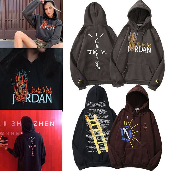 

men women travis scott highest in the room inverted ghost joint high street trapeze sports casual sweater hoodies, Black