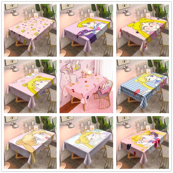 

anime manga pretty soldier sailor moon custom print table cloth cover waterproof
