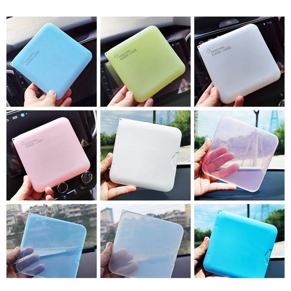 

12style face mask storage box case portable disposable face masks container dustproof mask case transparent plastic organizer bins zrdiy