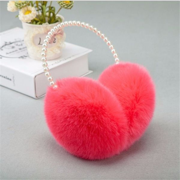 

fur women winter earmuffs pearl novelty 20211pc earmuff warmers girls imitation rabbit plush warm muff ear hair accessories