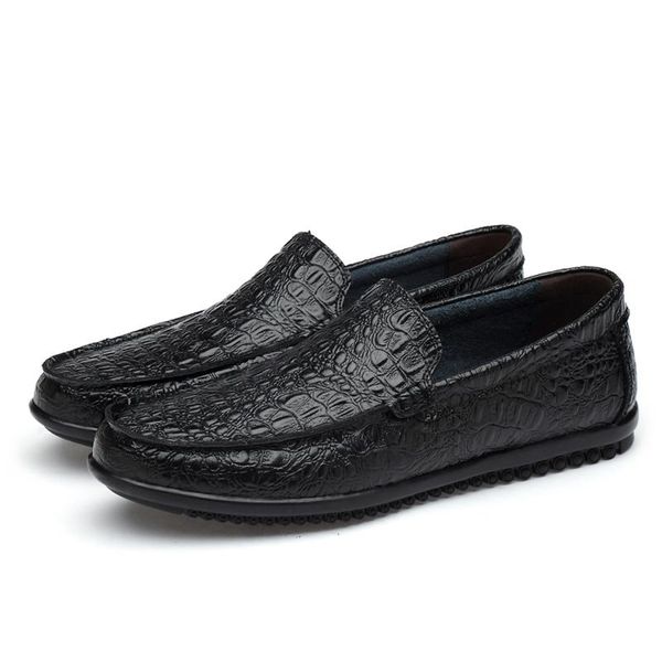 

casual men shoes spring leather male loafers slip on black driving shoes men contracted fashion loafers male hc-729