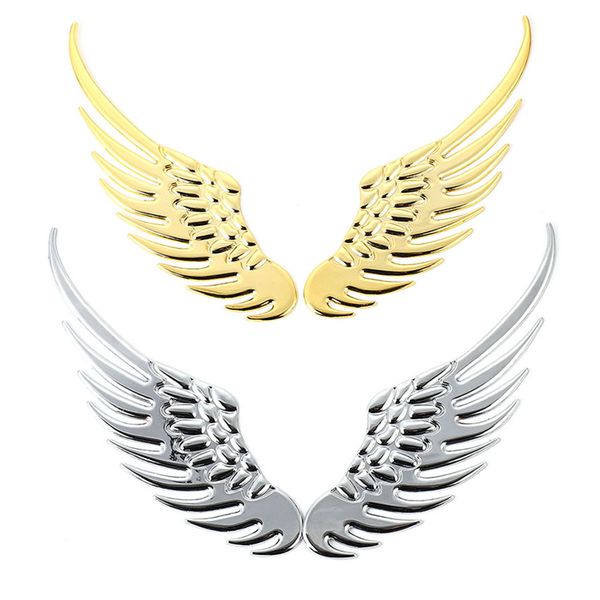 

3d metal angel wing car stickers angel hawk wings emblem badge decal for bmw audi honda opel lada toyota chevrolet hyundai jeep