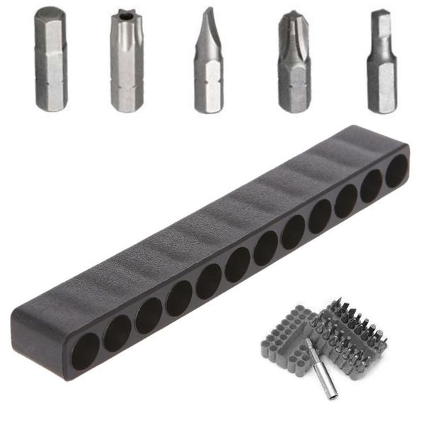 

screwdriver hole 10/12 holes hex shank bit holder plastic head storage case tool