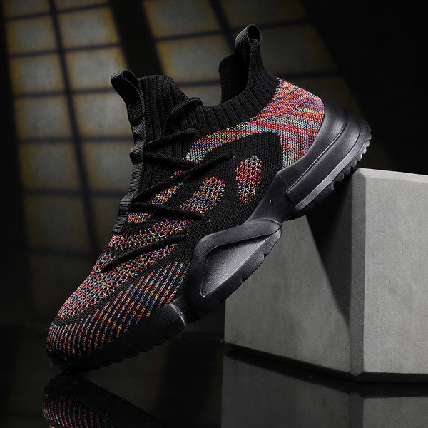 

2020 new mesh casual comfortable breathable sneakers men lac-up lightweight walking man shoes soft bottom walkingshoes, Black;brown