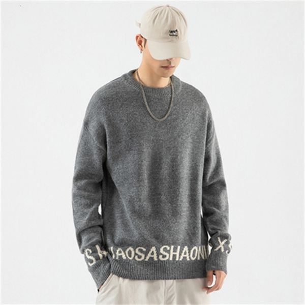 

2021 new fashion classic o-neck sweater men's oversize pull plus size -5xl long sleeves pullover for autumn spring winter 8f5h, White;black