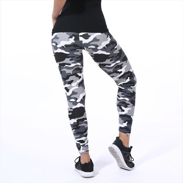 

2019 casual camo leggings women print leggins lady slim pencil pants spring fall black white
