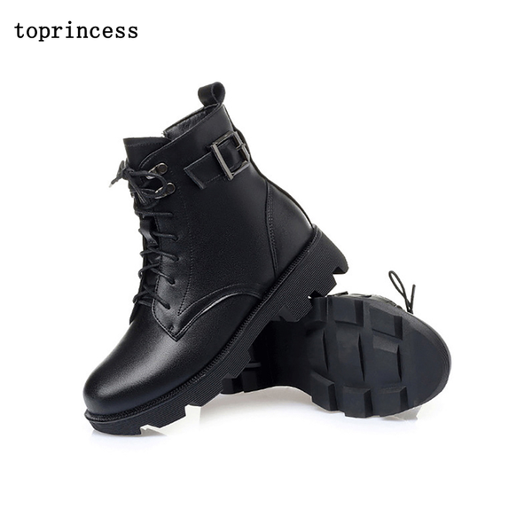 

boots bn14 incess faux fur women lined leather and heel 2021 for ladies furry ankle anti-slip platform, Black
