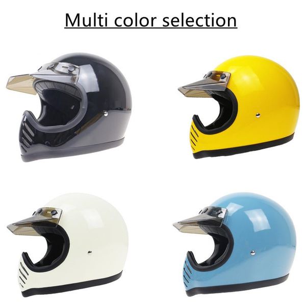 

full face helmet moto3 fiberglass material korea style leather lining motocross helmet cascos safty motorcycle dot