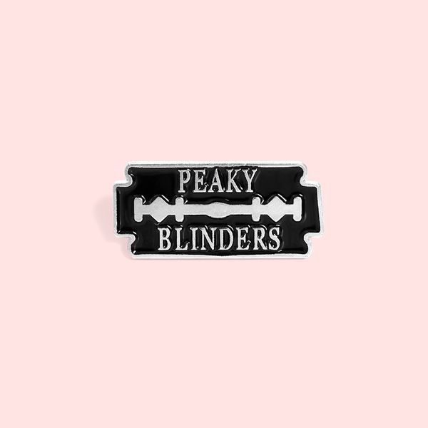 Rasierklingen-Design Emaille-Pins Peaky Blinders Broschen Abzeichen Mode Anstecknadeln Geschenk für Freunde im Großhandel