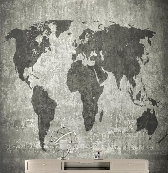 

обои al-мульк пользовательские обои mural самоклеящаяся gray map fq223 крытый фона украшения стены европейский классический multi-size допол