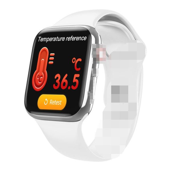 

color monitoring w98 screen smart temperature watch blood pressure and heart rate reminder bluetooth call exercise bracelet, Slivery;brown