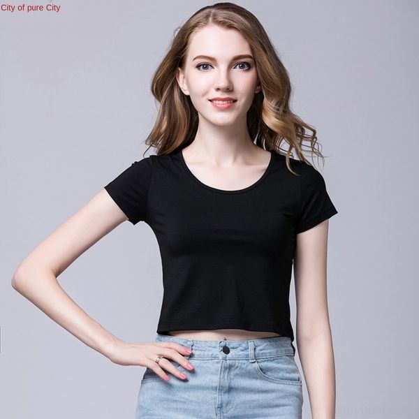 

svmaf summer shirt women's tmodal sleeve slim short short round neck women's base tcasual shirt shirtshirt g7izw, White